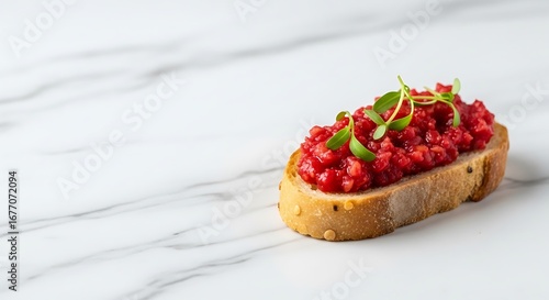 Delicious Tomato Bruschetta Appetizer.
