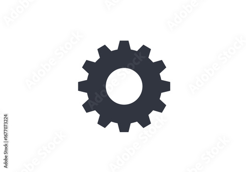 Industrial Gear Icon: Machine Technology.