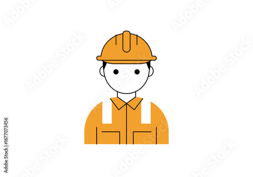 Portrait of a Focused Construction Worker.
