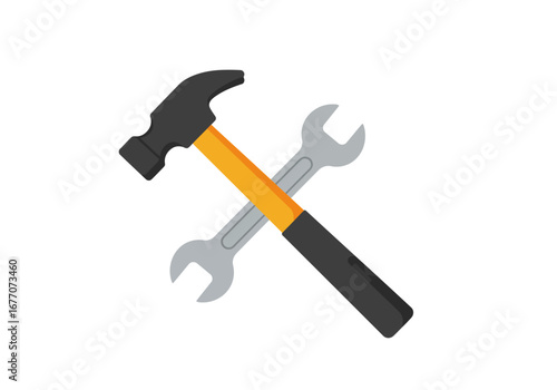 Essential Repair Tools: Hammer and Wrench.