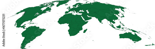 world map on green screen