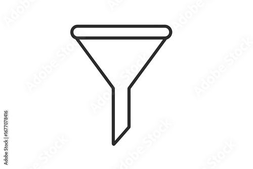 Funnel icon vector for web and apps. Sales funnel for marketing and lead generation. Filter, sort, and data conversion symbol. Business process pipeline and analysis tool.