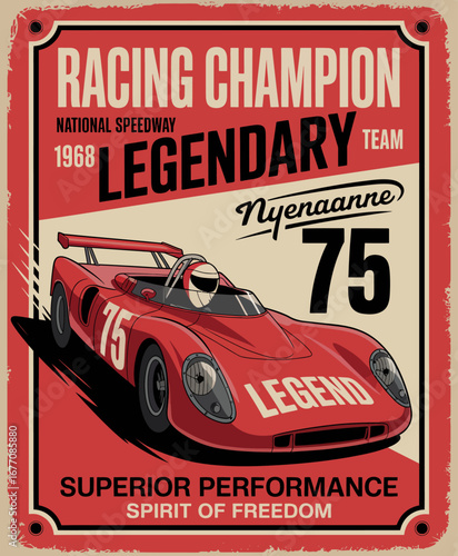 This artistic render showcases a vintage racing car emblematic of a legendary racing team, capturing the heart of speed and competition among motorsport enthusiasts worldwide.