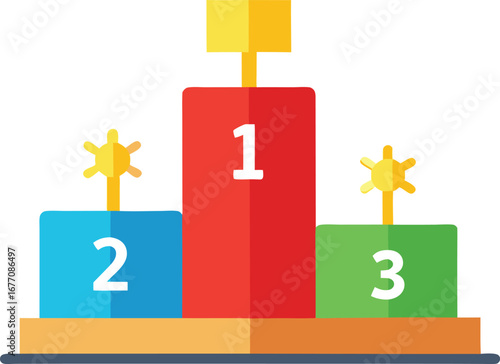 Set of 3 podium blocks vector