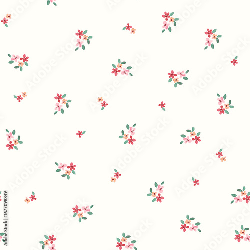  Mix multicolour abstract ditsy beautiful floral seamless print pattern