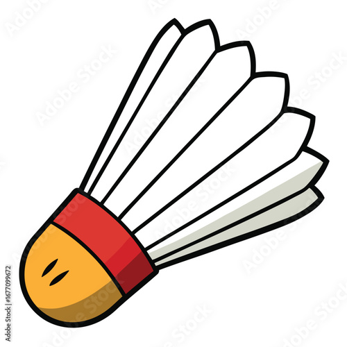 Vector badminton shuttlecock icon