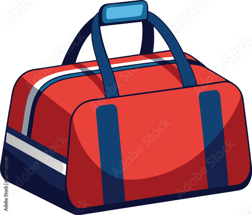 Vector sports duffel bag icon
