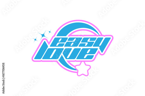 Editable written tesxt easy one with moon and star t shir design