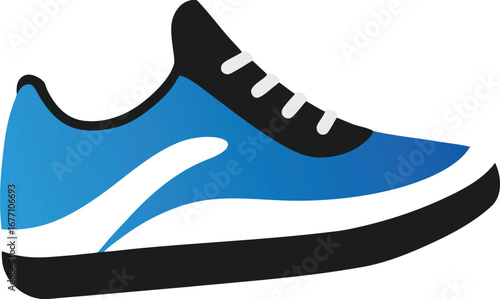 Vector blue sneaker icon