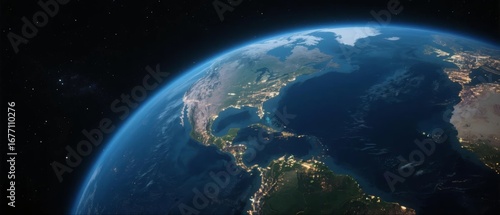 Fototapeta Naklejka Na Ścianę i Meble -  Earth from space at night