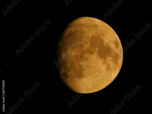 full moon on black background