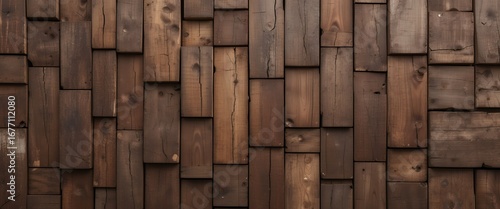 Wallpaper Mural Seamless vertical background of wooden blocks in various sizes Torontodigital.ca