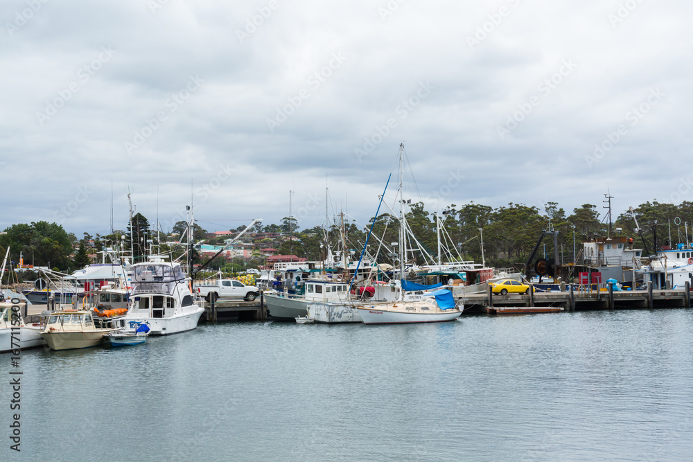 Boats in the Ulladulla harbour Boats in the Ulladulla harbour