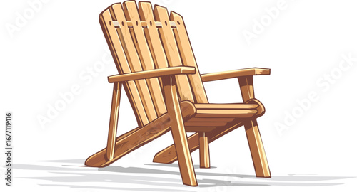 Wooden Adirondack Chair with Shadow wooden chair outdoor furniture