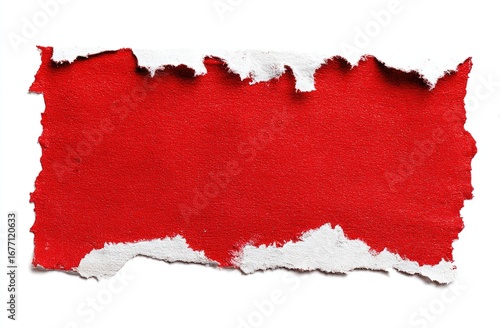 Wallpaper Mural Red paper torn from white background Torontodigital.ca