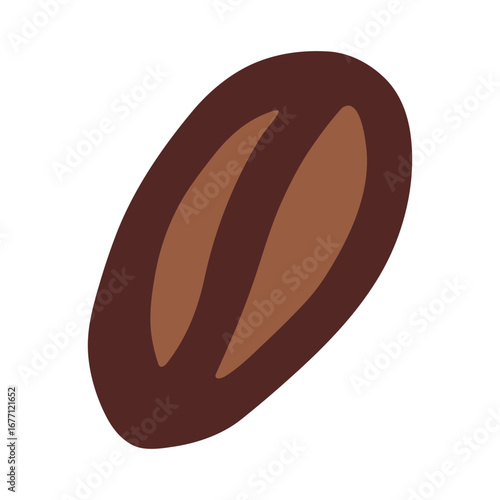 Simple hand drawn coffee bean Drink doodle Single element for print, web, design, decor