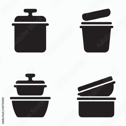 Food storage container solid kitchen pack