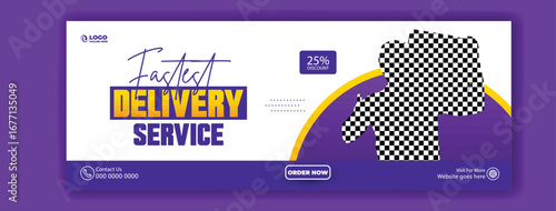 Man carrying a package with a thumbs up gesture for a fast delivery service advertisement