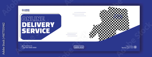 Happy delivery man holding a package with a 25 percent discount for a fast and reliable delivery service
