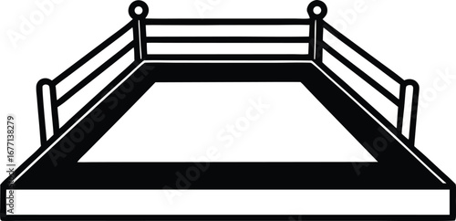 Boxing ring icons set cartoon vector box belt |