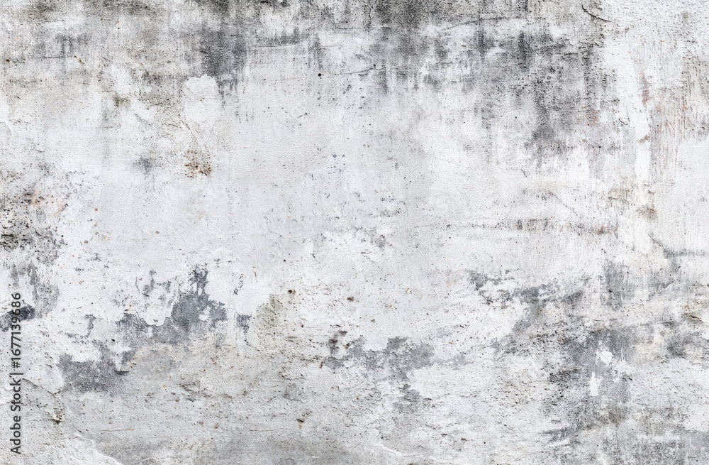 Obraz premium Weathered, mottled, light gray and white wall texture