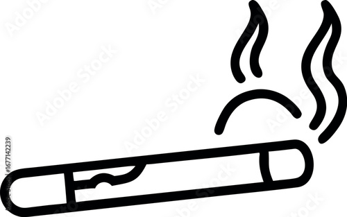 Cigarette icon vector. Smoke illustration sign. Cigarette smoke symbol vector