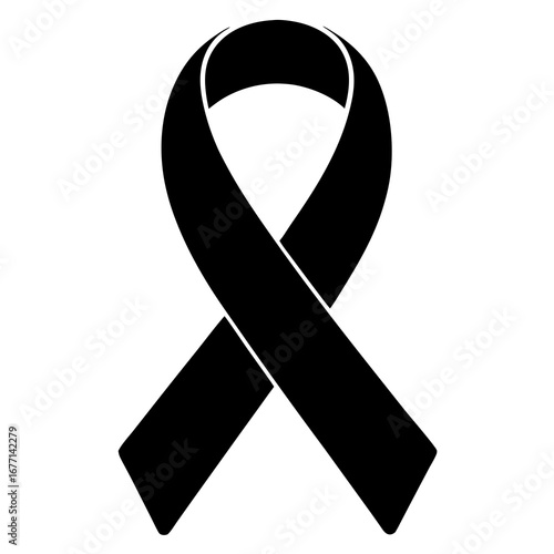 black awareness ribbon