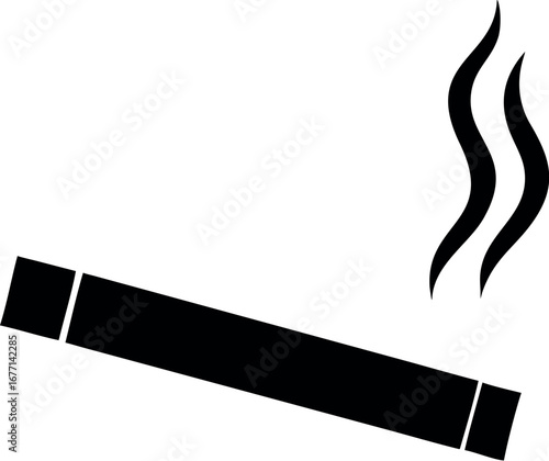 Cigarette icon vector. Smoke illustration sign. Cigarette smoke symbol vector