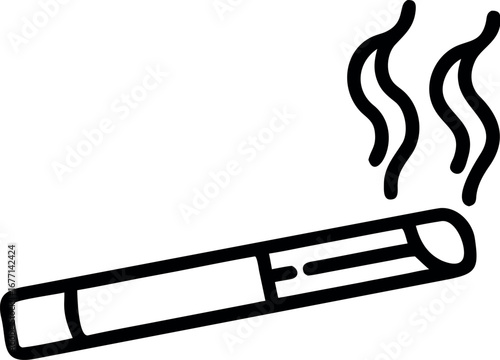 Cigarette icon vector. Smoke illustration sign. Cigarette smoke symbol vector