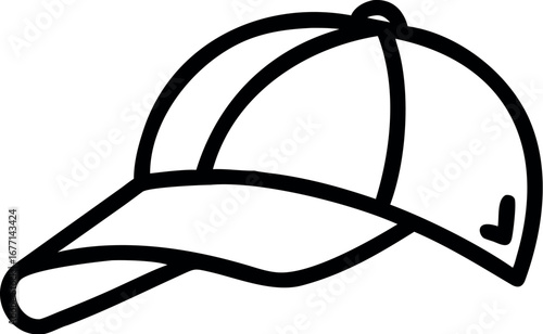 cap outline vector icon