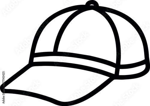 cap outline vector icon