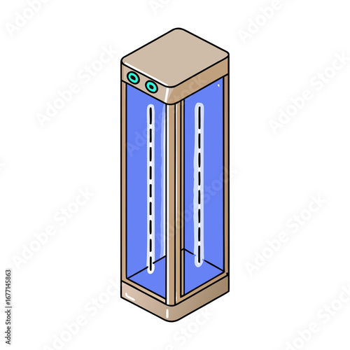 UV sterilization chamber for disinfection in modern design  