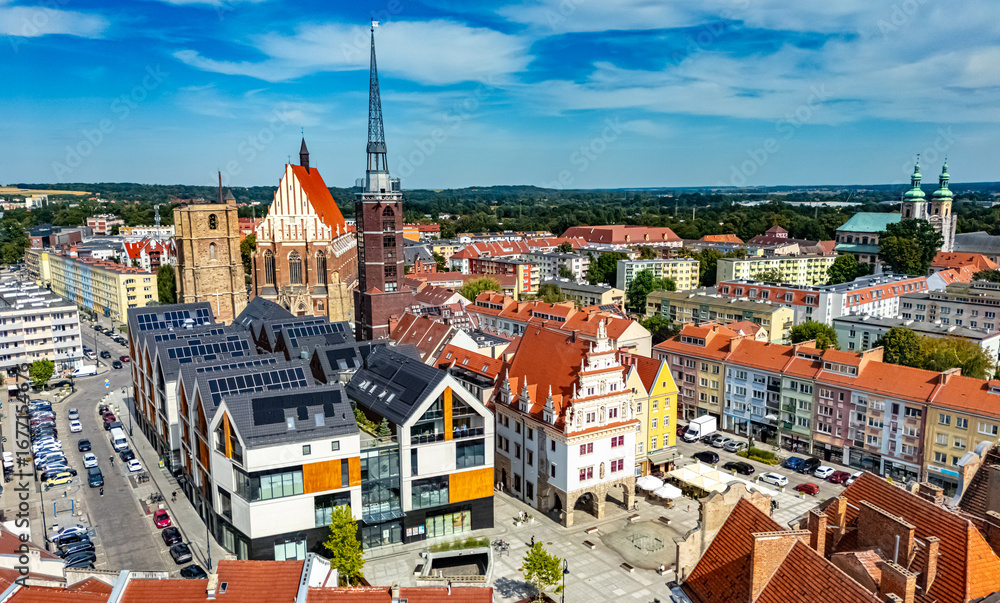 Fototapeta premium View of Nysa old town in Opole Voivodeship, Poland