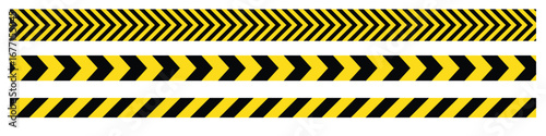 Versatile Yellow Black Warning Tape & Caution Striped Vector Collection: Seamless Hazard Safety Barriers for Construction, Crime Scenes & Restricted Areas