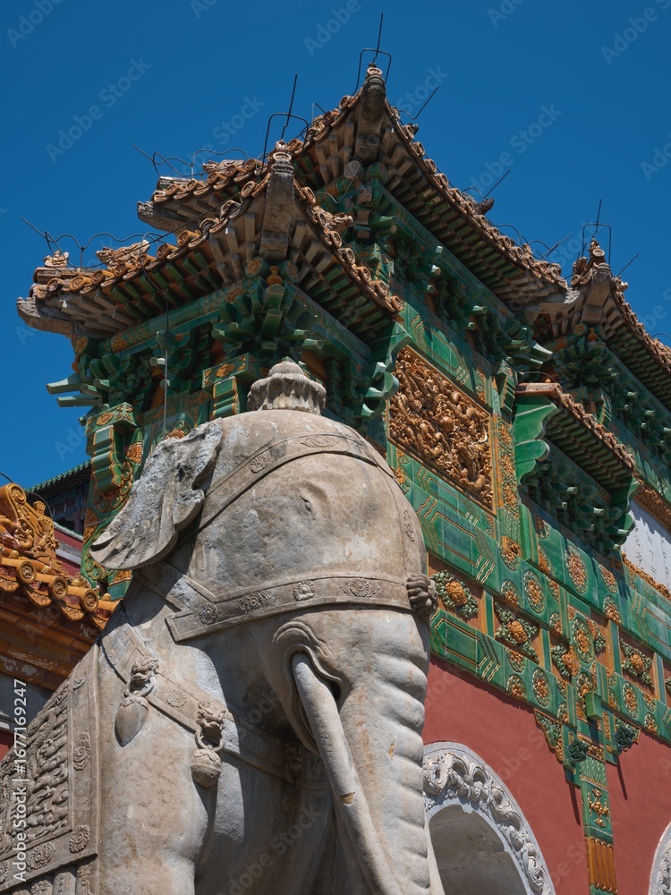 Fototapeta premium Architecture of Xumifushou Temple in Chengde, Hebei, China