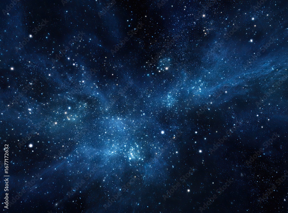 Naklejka premium Deep space nebula with numerous stars