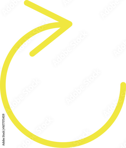 Circular yellow arrow