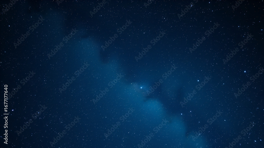 Obraz premium aerial drone shot of vast starry sky capturing mesmerizing beauty of universe bathed in cosmic light