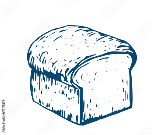 Windmill and fresh bakery products. homemade baking. bakery products. vector sketch on white