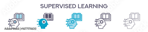 Supervised Learning Icon Pack For Graphic Design - Multiple Styles