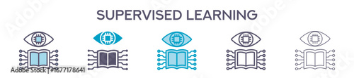 Supervised Learning Icon Pack For Graphic Design - Multiple Styles