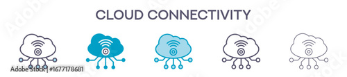 Cloud Connectivity Icon Pack For Graphic Design - Multiple Styles