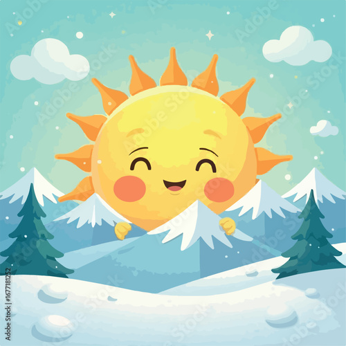 sun, cartoon, illustration, vector, summer, nature, smile, sky, cloud, fun, child, animal, face, sunny, design, flower, drawing, sea, art, day, beach, lion, weather, water, sunlight
