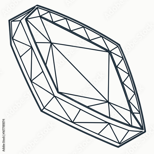 Vector art of geometric frame design with triangles and polygons, an abstract and modern art illustration, a decorative element for graphic design