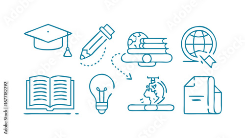 vector set of office tools