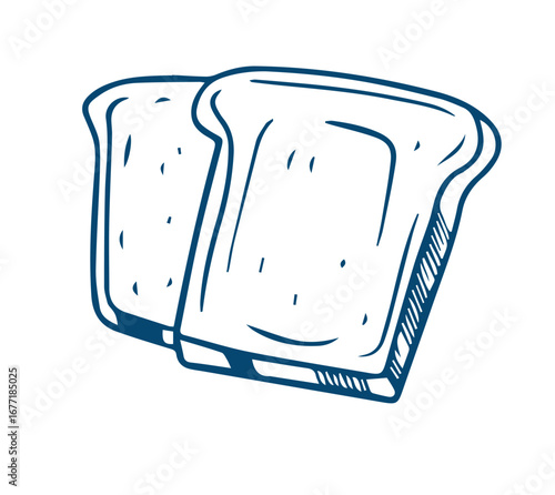 Windmill and fresh bakery products. homemade baking. bakery products. vector sketch on white