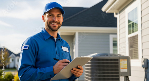 HVAC Technician Smiling on the Job