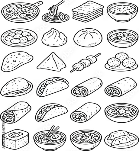 set of pizza