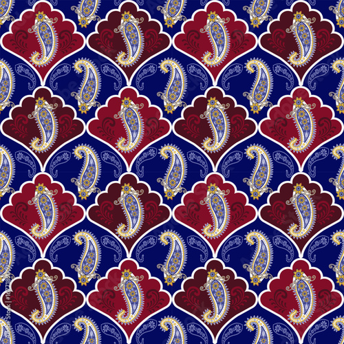 elegant paisley pattern for wallpaper background and textile beautiful paisley originated in persia and paisley is popular in Iran india scotland this paisley design is good for dress shawl scarf rida