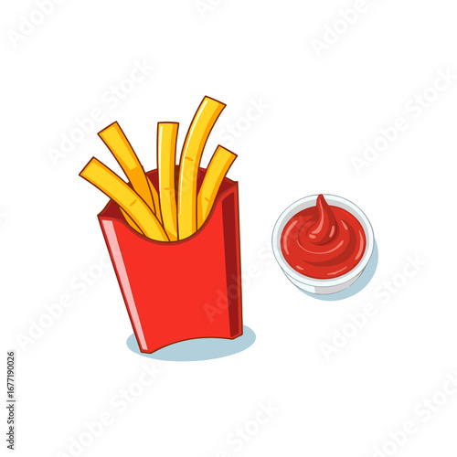 French Fries and Ketchup A Classic Combo
